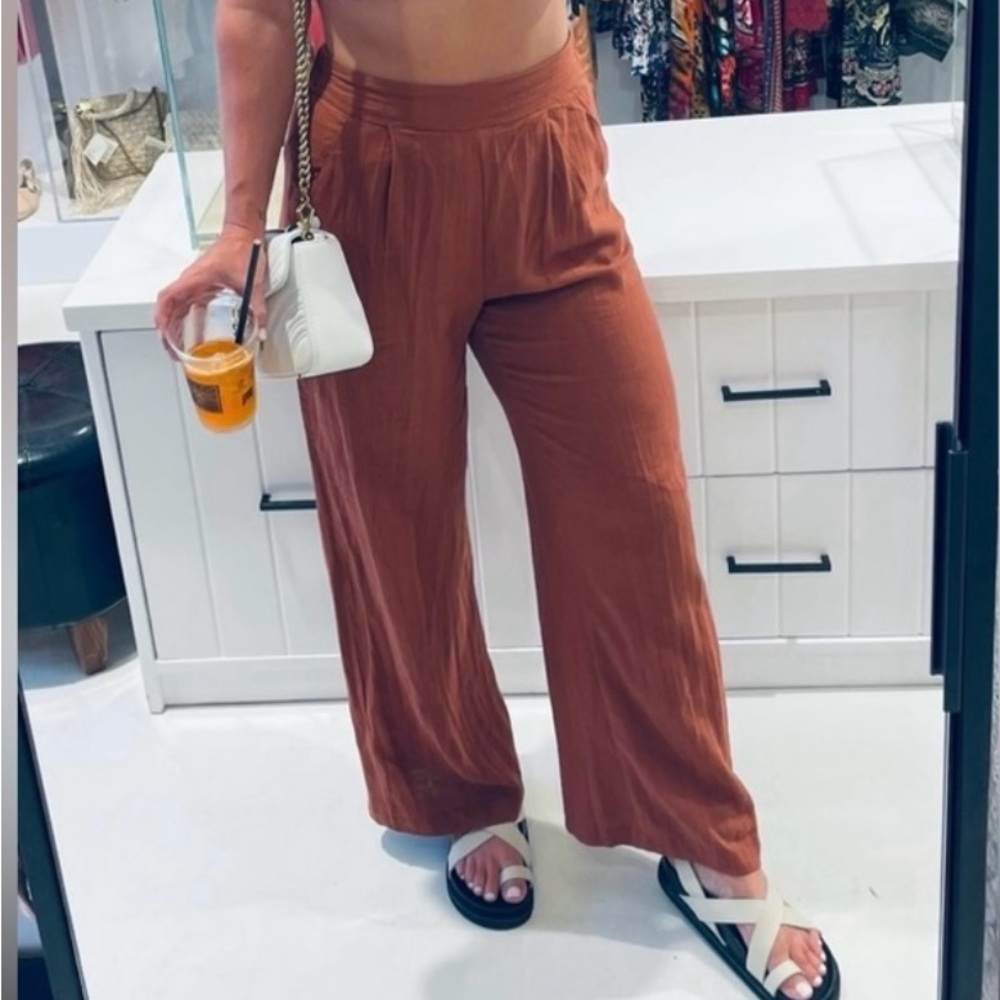 Abercrombie & Fitch Terracotta Wide Leg Pants